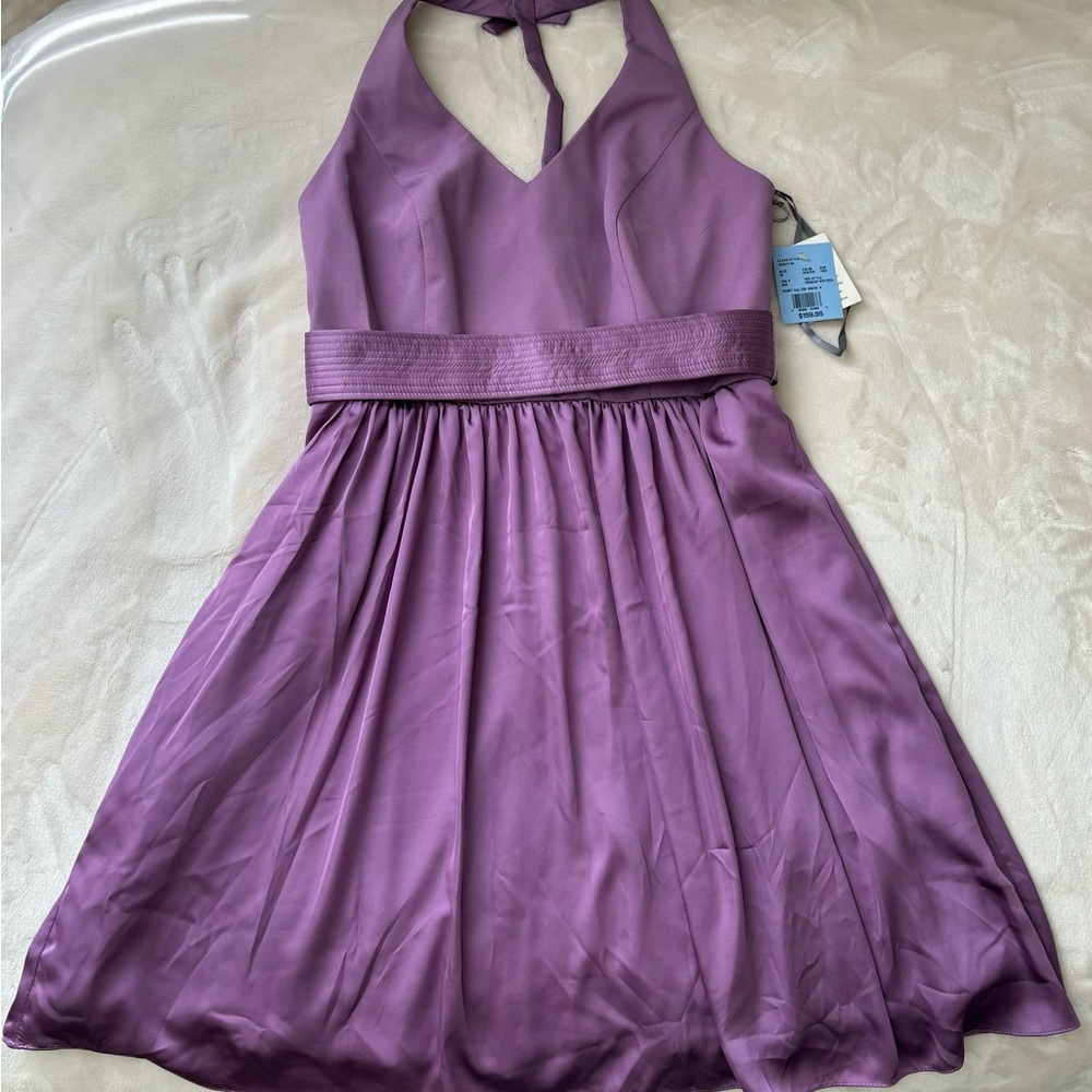 White by Vera Wang Mauve Mini Dress